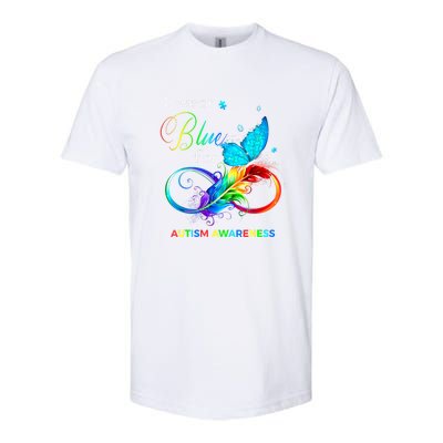 Women I Wear Blue For Autism Awareness Month Gift Softstyle CVC T-Shirt