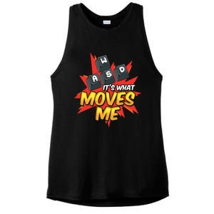 Wasd Its What Moves Me! Funny Pc Gamer Cute Gift Ladies PosiCharge Tri-Blend Wicking Tank