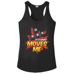 Wasd Its What Moves Me! Funny Pc Gamer Cute Gift Ladies PosiCharge Competitor Racerback Tank