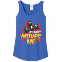 Wasd Its What Moves Me! Funny Pc Gamer Cute Gift Ladies Essential Tank