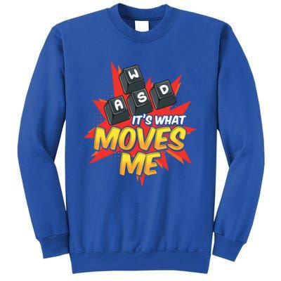 Wasd Its What Moves Me! Funny Pc Gamer Cute Gift Tall Sweatshirt