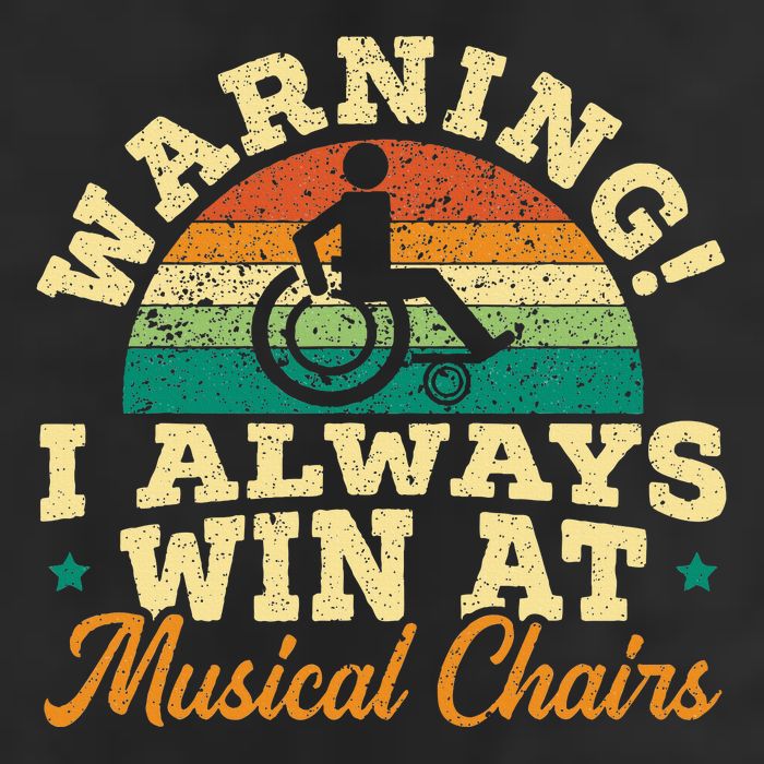 Warning I Win At Musical Chairs Wheelchair Handicap 11oz C Handle Ceramic Mug