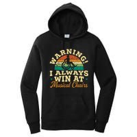 Warning I Win At Musical Chairs Wheelchair Handicap Women's Pullover Hoodie