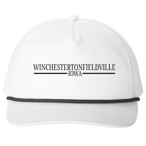 Winchestertonfieldville Iowa Snapback Five-Panel Rope Hat