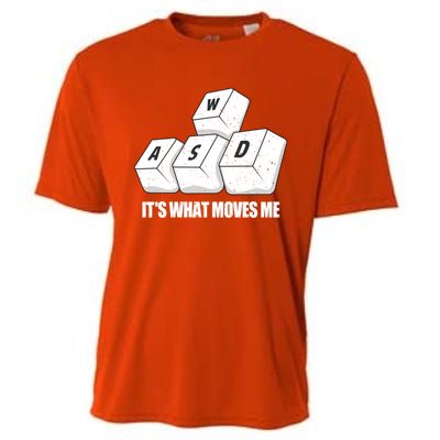 Wasd Its What Moves Me Funny Pc Gamer Gaming Gift Cooling Performance Crew T-Shirt