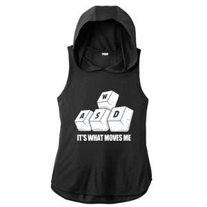 Wasd Its What Moves Me Funny Pc Gamer Gaming Gift Ladies PosiCharge Tri-Blend Wicking Draft Hoodie Tank