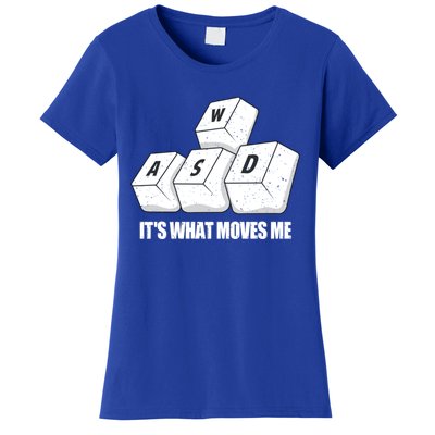 Wasd Its What Moves Me Funny Pc Gamer Gaming Gift Women's T-Shirt