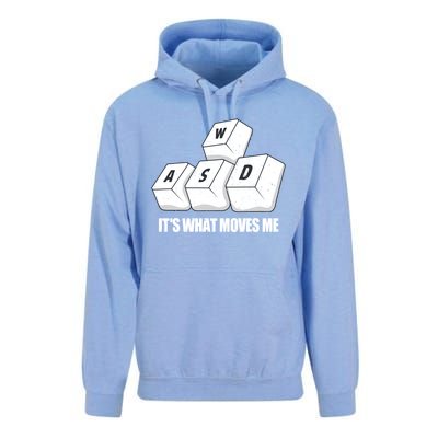 Wasd Its What Moves Me Funny Pc Gamer Gaming Gift Unisex Surf Hoodie