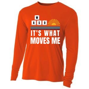 Wasd Its What Moves Me Keyboard Keys Funny Gamer Great Gift Cooling Performance Long Sleeve Crew