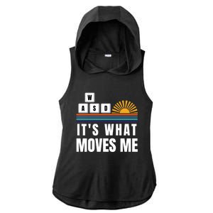 Wasd Its What Moves Me Keyboard Keys Funny Gamer Great Gift Ladies PosiCharge Tri-Blend Wicking Draft Hoodie Tank