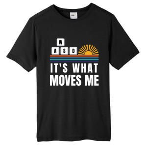 Wasd Its What Moves Me Keyboard Keys Funny Gamer Great Gift Tall Fusion ChromaSoft Performance T-Shirt