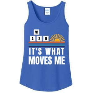 Wasd Its What Moves Me Keyboard Keys Funny Gamer Great Gift Ladies Essential Tank