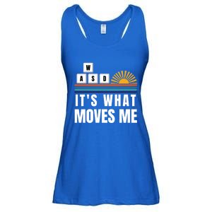 Wasd Its What Moves Me Keyboard Keys Funny Gamer Great Gift Ladies Essential Flowy Tank