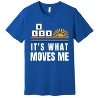 Wasd Its What Moves Me Keyboard Keys Funny Gamer Great Gift Premium T-Shirt