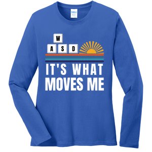 Wasd Its What Moves Me Keyboard Keys Funny Gamer Great Gift Ladies Long Sleeve Shirt