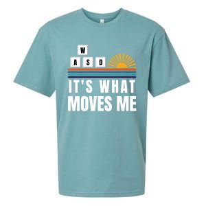 Wasd Its What Moves Me Keyboard Keys Funny Gamer Great Gift Sueded Cloud Jersey T-Shirt