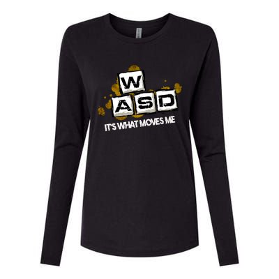 Wasd Its What Moves Me Pc Gamer Computer Nerd Gaming Gift Womens Cotton Relaxed Long Sleeve T-Shirt