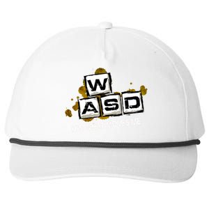 Wasd Its What Moves Me Pc Gamer Computer Nerd Gaming Gift Snapback Five-Panel Rope Hat