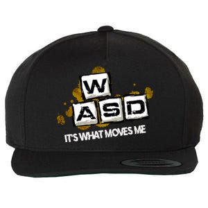 Wasd Its What Moves Me Pc Gamer Computer Nerd Gaming Gift Wool Snapback Cap