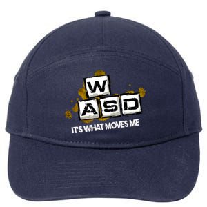 Wasd Its What Moves Me Pc Gamer Computer Nerd Gaming Gift 7-Panel Snapback Hat