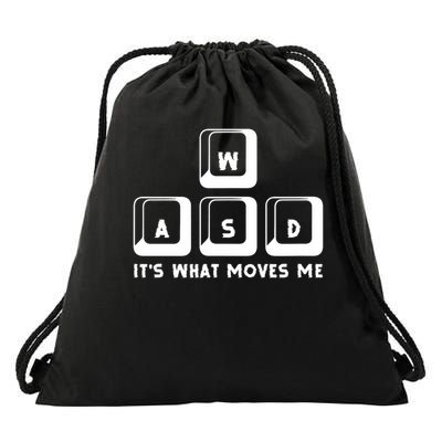 Wasd Its What Moves Me Pc Keyboard Gamer Drawstring Bag