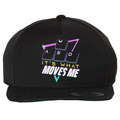 Wasd ItS What Moves Me Computer Nerd Gamers Wool Snapback Cap