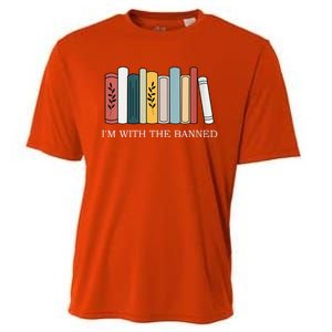 Womens I'm With The Banned Books I Read Banned Reader Books Lover VNeck Cooling Performance Crew T-Shirt