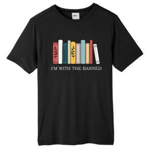 Womens I'm With The Banned Books I Read Banned Reader Books Lover VNeck Tall Fusion ChromaSoft Performance T-Shirt