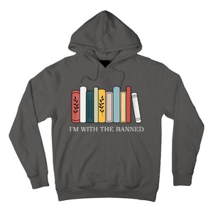 Womens I'm With The Banned Books I Read Banned Reader Books Lover VNeck Hoodie