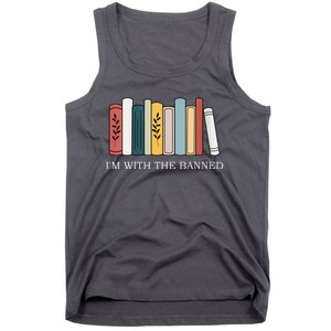 Womens I'm With The Banned Books I Read Banned Reader Books Lover VNeck Tank Top