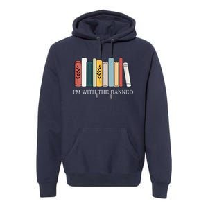 Womens I'm With The Banned Books I Read Banned Reader Books Lover VNeck Premium Hoodie