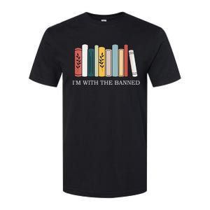 Womens I'm With The Banned Books I Read Banned Reader Books Lover VNeck Softstyle CVC T-Shirt