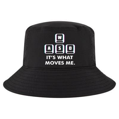 Wasd Its What Moves Me Pc Gamer Gaming Gift Wasd Keys Gift Cool Comfort Performance Bucket Hat