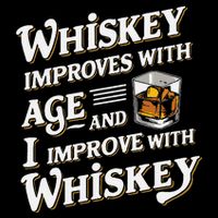 Whiskey Improves With Age And I Improve With Whiskey Button
