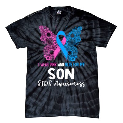 Wo I Wear For My Son Sids Awareness Support Tie-Dye T-Shirt