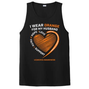 Wife I Wear Orange For My Husband Leukemia Awareness PosiCharge Competitor Tank