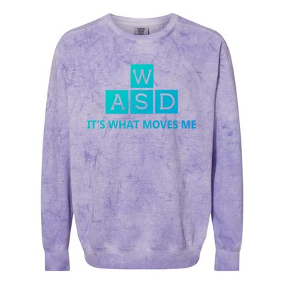 Wasd ItS What Moves Me Funny Pc Gamer Computer Gift Colorblast Crewneck Sweatshirt