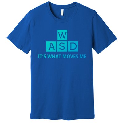 Wasd ItS What Moves Me Funny Pc Gamer Computer Gift Premium T-Shirt