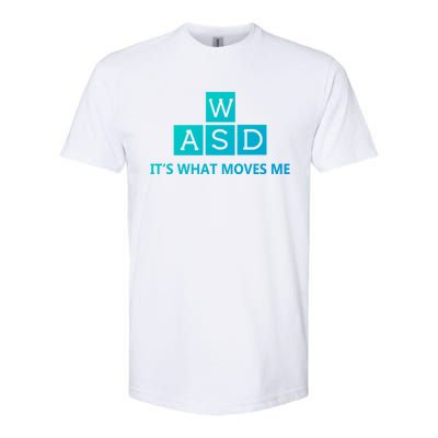 Wasd ItS What Moves Me Funny Pc Gamer Computer Gift Softstyle CVC T-Shirt