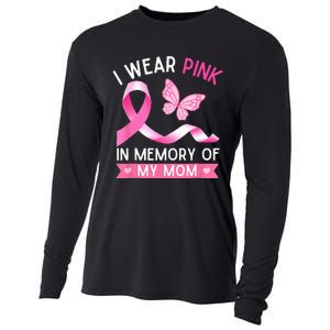 Woman I Wear Pink In Memory Of My Mom Breast Cancer Cooling Performance Long Sleeve Crew