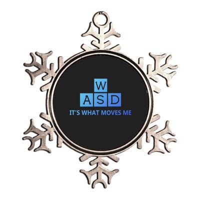 Wasd ItS What Moves Me Funny Pc Gamer Computer Gift Metallic Star Ornament