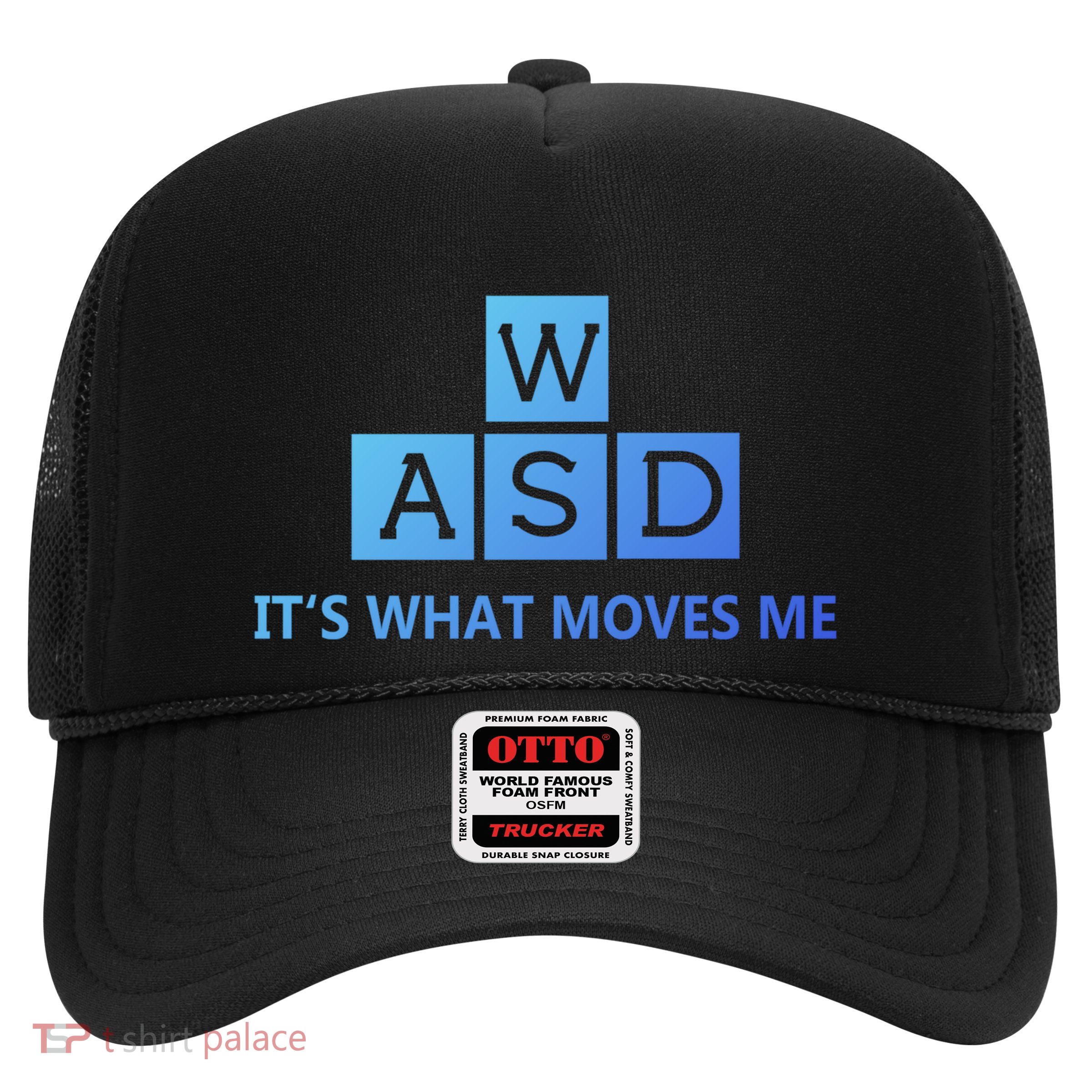 Wasd ItS What Moves Me Funny Pc Gamer Computer Gift Trucker Hat