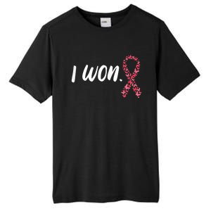 Wo I Won Breast Cancer Awareness  Support Pink Ribbon Survivor Tall Fusion ChromaSoft Performance T-Shirt