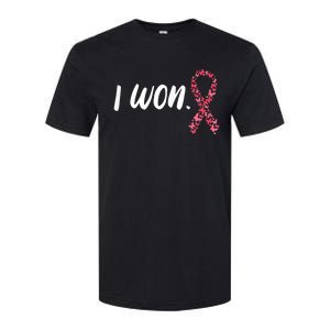 Wo I Won Breast Cancer Awareness  Support Pink Ribbon Survivor Softstyle CVC T-Shirt