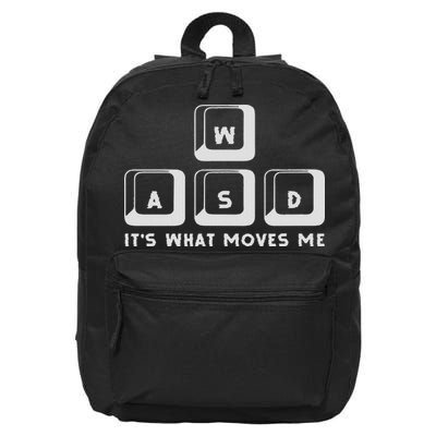 Wasd Its What Moves Me Pc Keyboard Gamer 16 in Basic Backpack