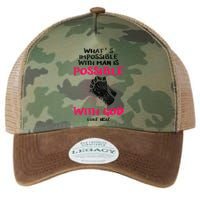 WhatS Impossible With Man Is Possible With God Christian Legacy Tie Dye Trucker Hat