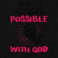 WhatS Impossible With Man Is Possible With God Christian Ladies PosiCharge Tri-Blend Wicking Tank