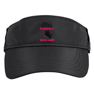 WhatS Impossible With Man Is Possible With God Christian Adult Drive Performance Visor