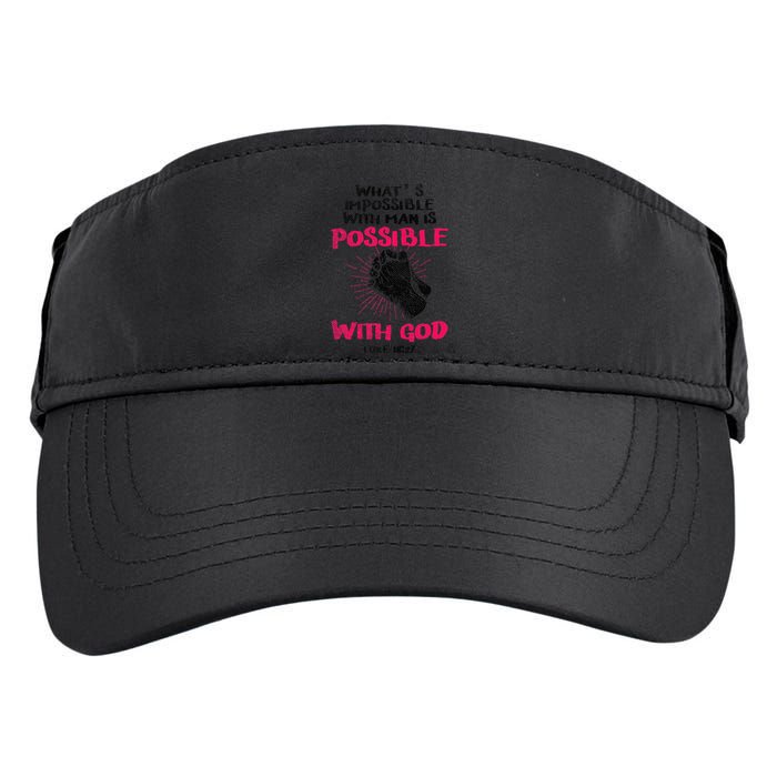 WhatS Impossible With Man Is Possible With God Christian Adult Drive Performance Visor