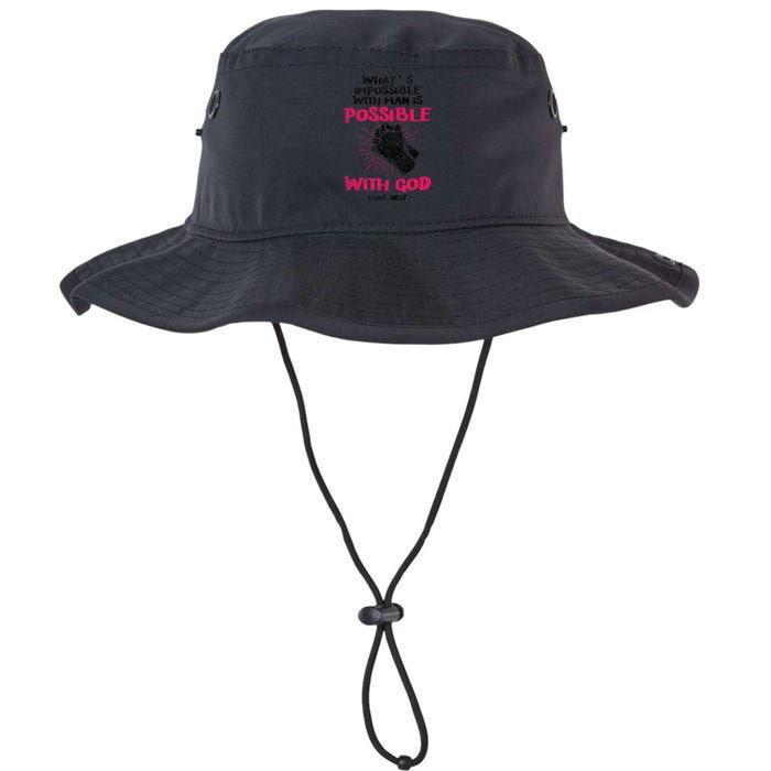 WhatS Impossible With Man Is Possible With God Christian Bucket Hat